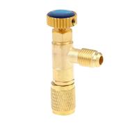 Vanne de contrôle de débit CVC - outil de charge de réfrigérant | Adaptateur de sécurité 1/4 "pour les systèmes R410A / R22 - Ajustement du service de climatiseur de précision pour les techniciens pro