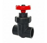 Vanne de Contrôle de Débit Pvc Vanne Robinet Soupape Clapet avec Volant Manuel Corps Moulé Lisse et Raccords pour Conduite Réglage Précis Du Courant, Gris Foncé, 32mm