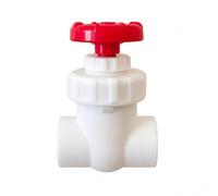 Vanne de Contrôle de Débit Pvc Vanne Robinet Soupape Clapet avec Volant Manuel Corps Moulé Lisse et Raccords pour Conduite Réglage Précis Du Courant, Blanc, 40mm