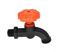 Vanne de contrôle de l'eau d'irrigation de jardin, robinet rotatif en plastique, pour aquarium et machine à laver, anti-fuite, facile à installer, noir
