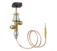 Vanne de contrôle de sécurité au propane 65 mbar pour chauffage au feu de barbecue à gaz, thermocouple M8 x 1 avec bouton, filetage évasé 3/8", 50 000 BTU