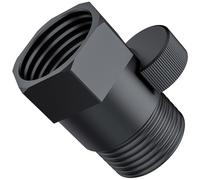 Vanne de contrôle du débit de douche : vanne d'arrêt de pommeau de douche, valves de contrôle du débit d'eau, pour pommeau de douche ou pulvérisateur de bidet - levier de poignée (noir)