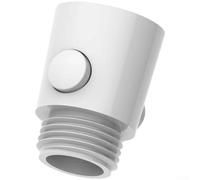 Vanne de contrôle du débit d'eau avec bouton poussoir d'arrêt pour douches de camping-car et camping-car, compatible avec les connexions standard G1/2 (blanc)