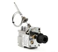 Vanne de Contrôle pour gaz Thermostatique 110-190°C pour Foyer Propane - Kit Soupape Sécurité Basse Pression pour gpl avec Joint pour fkm - Robinet Laiton pour chauffage Barbecue 14cm