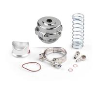 vanne de contrôle vanne de dérivation Soupape de décharge BOV série BV50 50 mm compatible avec bride TIAL Q V-Band noire, ressort 6 PSI(Silver)