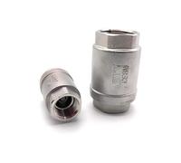 Vanne de contrôle verticale à filetage interne en acier inoxydable 1/4, 3/8, 1/2, 1, 3/4, 2 pouces, BSP 304, vanne unidirectionnelle utilisée for l'eau et l'huile(2inch)