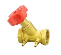 Vanne de débitmètre d'équilibre à Double régulation en laiton de 1 à 1/4 pouces, vannes d'équilibrage de Circuit de commande numérique manuelle