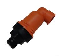 Vanne de décharge d'air avec filetage NPT de 2,5 cm pour systèmes d'irrigation - Le dégagement sous vide en matériau PA empêche l'accumulation de pression dans les tuyaux de jardin Noir/orange