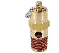 Vanne de décharge de pression en laiton 1/4" NPT Valve de décharge de | Préréglage 125 psi, ouverture automatique en cas de surpression, protège l'équipement, filetage NPT 1/4"