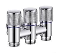 Vanne de dérivation 3 voies en acier inoxydable de 1,27 cm pour plomberie nécessitant de l'eau simultanée vers trois luminaires (chromé)