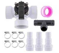 Vanne de dérivation 3 voies pour piscine, filetage femelle de 3,8 cm, construction en PVC/ABS, contrôle du débit facile pour piscine et spa, 1 jeu