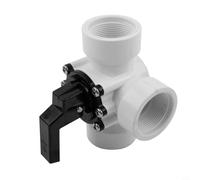 Vanne de dérivation à 3 voies - Raccord de tuyau de raccordement de pompe de piscine 3,8 cm avec adaptateurs 32/38 mm pour modules solaires, pompes à chaleur, collecteurs