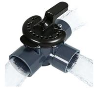 Vanne de dérivation à trois voies en PVC de 5,1 cm compatible avec les systèmes de piscine Pentair et les normes de plomberie communes (noir)