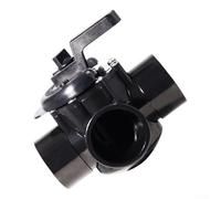 Vanne de dérivation à trois voies pour systèmes d'eau supportés par Pentair avec 5,1 cm ID et capacité de connexion de tuyau en PVC de 6,3 cm OD (noir)