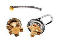 Vanne de dérivation de douche 2/3/4/5 voies G1/2" Cartouche en céramique filetée Double poignée Design 2 pièces Installation facile Connecteur de plomberie