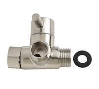 Vanne de dérivation de douche à 3 voies en T G1/2 en laiton pour pommeau de douche à main et fixe, compatible avec pulvérisateur de bidet de toilette, Bru(brossé)