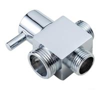 Vanne de dérivation de douche en cuivre offrant une sélection dédiée de 1 entrée à 2 sorties de voie d'eau dans les zones humides (argent)