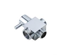 Vanne de dérivation de douche en laiton à 3 voies, avec entrée et 2 sorties, pour commutation de débit d'eau à haute pression dans les systèmes de plomberie modernes de salle de bain (argent)
