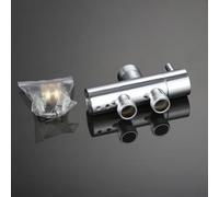 Vanne de dérivation de douche murale 2 voies en cuivre avec finition chromée pour systèmes de salle de bain standard