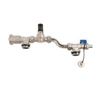 Vanne de dérivation de pression différentielle automatique en laiton avec double échelle pour chauffage au sol collecteur contrôle efficace de la pression (argent)