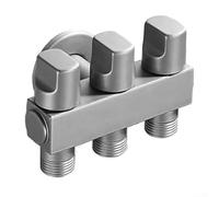 Vanne de dérivation d'eau à trois voies de 1,27 cm pour installations à double ou triple fixation dans les salles de bains et les buanderies (gris)