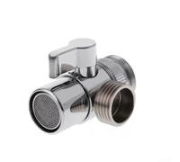 Vanne de dérivation en laiton pour robinets d'évier avec M22 x pour taille de connexion M24, valve 1/4 de tour pour basculer facilement entre le robinet et l'adaptateur de tuyau pour salle de bain et