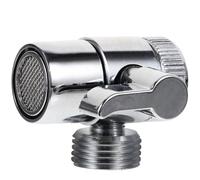 Vanne de Dérivation pour Robinet de Baignoire, Adaptateur 1/2 Pouce | Alliage Argenté, Installation Simple et Commande Facile, Usage Stable pour Plusieurs Sorties Simultanées
