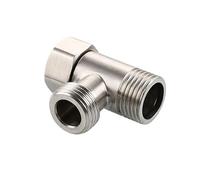 Vanne de dérivation toilettes, adaptateur en T G1/2 ", vanne for bain, Bidet pulvérisateur, raccord douche, d'angle robinet acier inoxydable 304, 2 pièces Pour Salle De Bain