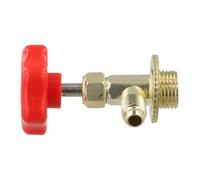 Vanne de distribution de canettes pour adaptateur secteur R134a avec design anti-fuite corps en métal capuchon en plastique connecteur SAE 1/4 pour réparation de climatisation