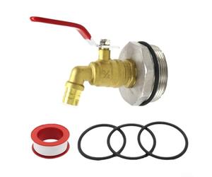 Vanne de distribution robuste en laiton pour conteneurs de 200 L permettant un débit fluide de l'huile, de l'eau et des liquides similaires