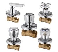Vanne de douche à angle latent G1/2 pour baignoire - Corps en cuivre - Boîtier en alliage ABS - Compatible avec les connexions de plomberie standard (B (A (alliage G1/2))