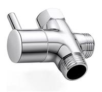 Vanne de Douche en Laiton avec Adaptateur en T,G1/2Bras de Douche 3Voies Valve Inverseur,Vanne de Douche à 3 voies Universelle