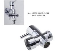 Vanne de douche en laiton chromé poli 3/4 1/2 BSP adaptateur en T pour mitigeur thermostatique de salle de bain et cuisine