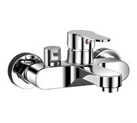 Vanne de douche ouverte latérale en cuivre massif, double poignée, contrôle thermostatique, douchette à 3 fonctions, modes de pulvérisation réglables, brume de massage, centre à centre, 15 cm, lumière