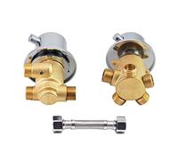 Vanne de douche thermostatique en laiton - Vanne de contrôle de sortie de 2/3/4/5 pour douche - Cartouche de panneau de douche - Vanne de mélange d'eau G1/2" pour un contrôle optimal de la température