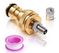 Vanne de drainage en laiton 1/2" avec valve automatique 1/8" pour tuyaux | Vanne de vidange avec valve automatique VG8, protection contre le gel et drainage manuel, vanne de drainage pour nettoyeurs