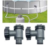 Vanne de entrée/Sortie pour Compatible avec Coleman, , Bestway, Pompe de Filtre de Piscine Hors Sol, pour Tuyau de 1-1/2