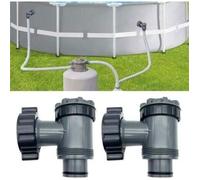 Vanne de Entrée/Sortie pour Compatible avec Coleman, Intex, Bestway, Pompe de Filtre de Piscine Hors Sol, Pièces de Rechange de Po