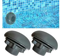 Vanne de entrée/Sortie pour Compatible avec Coleman,Intex,Bestway,Pompe de Filtre de Piscine Hors Sol,pièces de Rechange de Pompe de Piscine,pour Tuyau de 1-1/2 Pouces(Lot de 2,A)