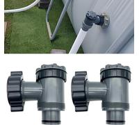 Vanne de entrée/sortie pour Compatible avec Coleman,Intex,Bestway,pompe de filtre de piscine hors sol,pièces de rechange de pompe de piscine,pour tuyau de 1-1/2 poucess(Lot de 2,B)