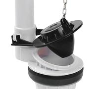 Vanne de fermeture de chasse d'eau - ABS noir 5 cm - Léger - Économie d'eau - Remplacement professionnel pour bonde de salle de bain - Bouchon universel de qualité supérieure - Capuchon fonctionnel