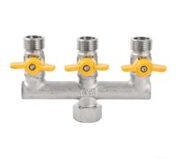 Vanne de gaz à 3 voies 4 voies fabriquée en laiton pour les applications de conversion de baignoire/douche et utilisation multifonction comme interrupteur de chauffage à boule d'angle