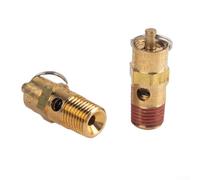 Vanne de limitation de pression 1/4" NPT 150 PSI en laiton Valve de sécurité Compresseur d'air 150 PSI Ressort en acier inoxydable Vanne de surpression 1/4 NPT pour réservoir de pression Lot de 2