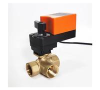Vanne de mélange de 24 V AC/DC 24 V 4-20 mA 0-10 V 32 mm trois voies type T pour régulation du débit ou contrôle marche/arrêt (4-20 mA)