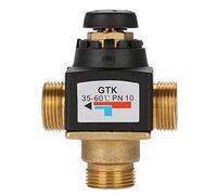 Vanne de Mélange D'eau Thermostatique, Vanne de Mélange D'eau en Laiton DN20 à Filetage Externe à Trois Voies pour Valve de Chauffe-eau Solaire ou Adaptée au Chauffage Par Le Sol