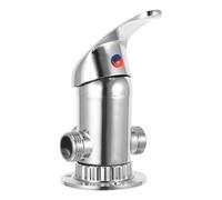 Vanne de Mélange D'eau Trois Voies Lavabo, Argenté | Alliage de Zinc, Réglage Précis, Usage Salle de Bain, Installation Facile, pour Professionnels et Bricoleurs