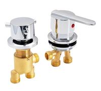 Vanne de mélange en laiton, vanne répartitrice 2 voies pour mitigeur de douche chaude et froide, interface G1/2, robinet de remplissage de baignoire, valve marche/arrêt