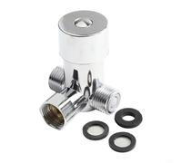 Vanne de mélange thermostatique réglable à température pour induction de robinet, filetage G1/2, valve en alliage ou en laiton avec clapet anti-retour pour eau chaude et froide (alliage)