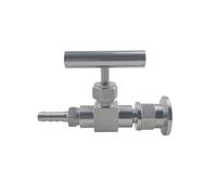 Vanne de micro-régulation de débit à aiguille KF16 KF25 à 4 6 8 10 12 mm Vanne d'arrêt de contrôle de débit à aiguille(KF25,Tube 4mm)