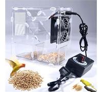 Vanne de Nettoyage de Grains, Nettoyeur de graines for Oiseaux à Vitesse réglable avec 2 greniers, démontable, Lavable, Filtre intégré à Quatre côtés, décorticage Rapide, for Millet, Riz, Haricots